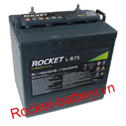 Ắc quy Rocket L-875 8V170Ah giá tốt cho Xe Golf điện, ắc quy ô tô điện 4 bánh tại Vinhome Ocean Park Gia Lâm